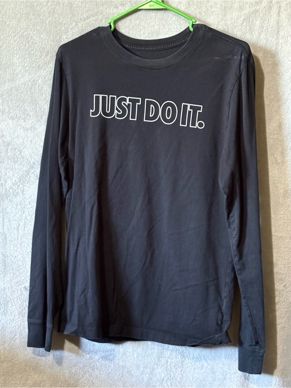 Nike Black Tee with White Swoosh and Text